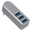 2Pcs Rotatable USB Hub Grey Multi-Port USB Splitter for Data Charging 1