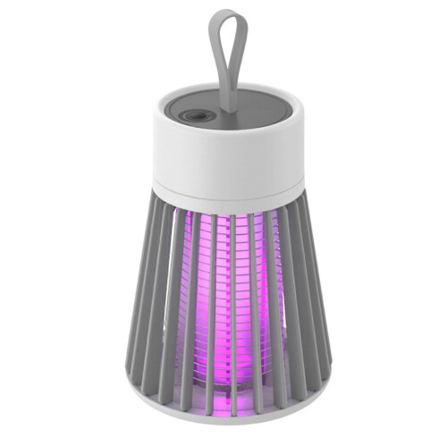 (grey) Electronic Mosquito Killer Lamp Portable Radiationless USB Rechargeable