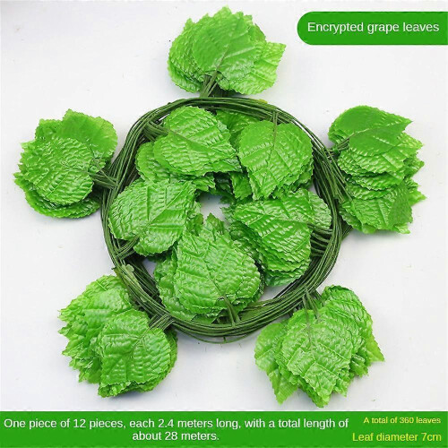 11m Long Artificial Green Ivy Leaf Vine Indoor Outdoor Use