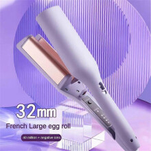 (purple) Safe Curling Iron Long-lasting Curls Hair Styling Tools Practical Big Wave
