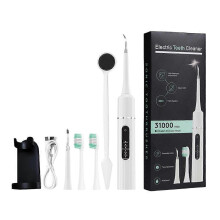 (B, white) Portable Electric Waterproof Teeth Cleaner