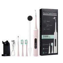 (B, pink) Portable Electric Waterproof Teeth Cleaner
