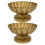 Conjunto de vasos vintage de ferro dourado – Centro de mesa com 2 peças 1