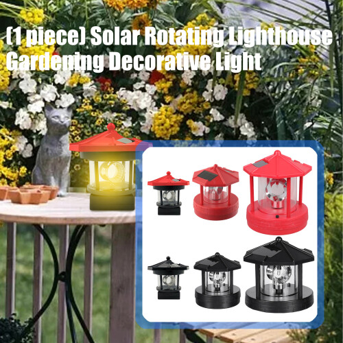 LED Solar Lighthouse Landscape Paths-Red    mediu sized 2