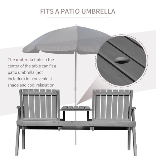 2-Seater Garden Bench Antique Loveseat for Yard 1