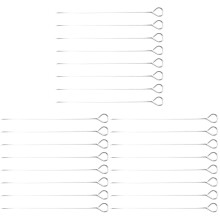 24Pièces Brochettes En Acier Inoxydable Pour Bbq Camping Argentées