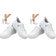 2Paren Dames Sneakers Wit Kunstleer Comfortabel Modieus Met Dikke Zool