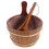 1Ensemble Ensemble Seau Louche Sauna Bois Naturel Pour Usage 1