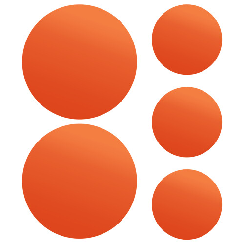 5Pièces Films Gel Diffuseur Orange En Pet Pour Décoratif