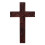 Croix Murale En Bois Décor Rustique Marron Sculptée Main 1