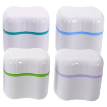 4Pièces Boîte De Rangement Pour Dentier À Panier