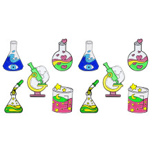 10Pcs Science Teacher Gifts Enamel Pins Aesthetic Brooch Clips Set