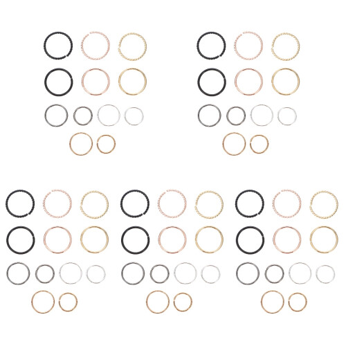10Sets Nose Hoops Assorted Color Durable Skin-Friendly Rings