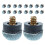 50Pcs Screw on Pool Cue Tips Multi Iron for Snooker & Pool Use 1
