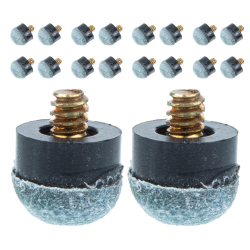 50Pcs Screw on Pool Cue Tips Multi Iron for Snooker & Pool Use