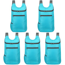 5Pcs Lightweight Waterproof Sky-Blue Backpack for Outdoor Sports