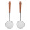 2Pcs Silver Stainless Steel Kitchen Skimmer Spoon Fine Mesh Oil Filter 1