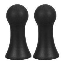 2Pcs Black Plastic Umbrella Repair Parts Waterproof Non-Slip End Caps