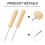 1Set Portable Book Repair Kit Wooden Awl Sewing Thread Assorted Colors 4