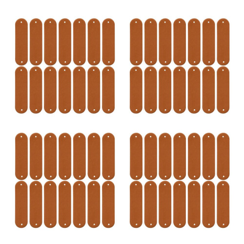 800Pcs Chocolate PU Tags for Handmade Clothes and Bags 1