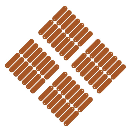 800Pcs Chocolate PU Tags for Handmade Clothes and Bags 2