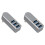 2Pcs Rotatable USB Hub Grey Multi-Port USB Splitter for Data Charging 2