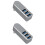 2Pcs Rotatable USB Hub Grey Multi-Port USB Splitter for Data Charging 5