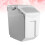White Multi-Functional Rice Cylinder with Measuring Cup and Wheels 7