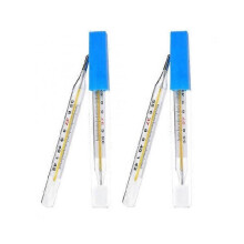 4Pcs Medical Mercurial Glass Thermometer Large Screen Clinical Measuring Equippment