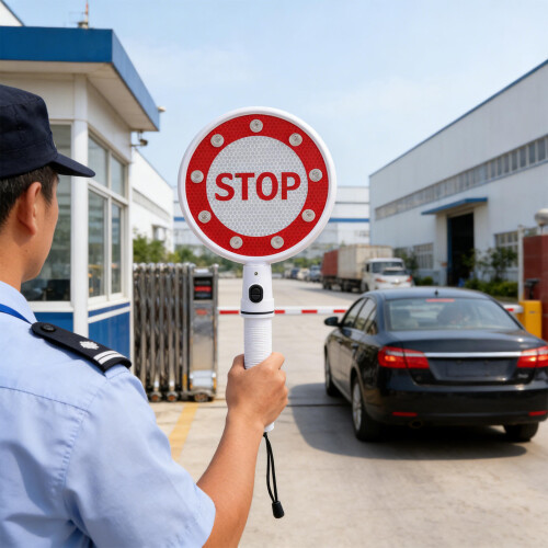 2St Multifunctioneel Stopbord Plastic Met LED Voor Veiligheid 2