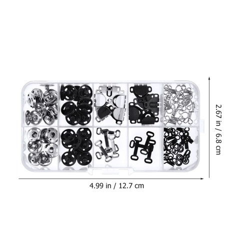Complet De Boutons Crochets Métalliques Pour Couture Durable 1