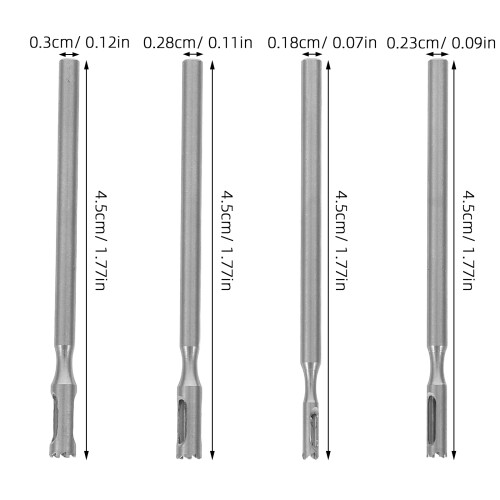 4Pcs Silver Foot Exfoliate Tool Tungsten Steel Remover Bits 1