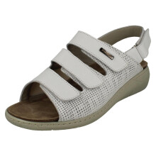 (White, UK 4) Ladies Padders Every Day Summer Sandal - Magda