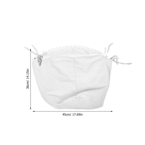 White Laundry Basket Cloth Liner Breathable Replacement 1