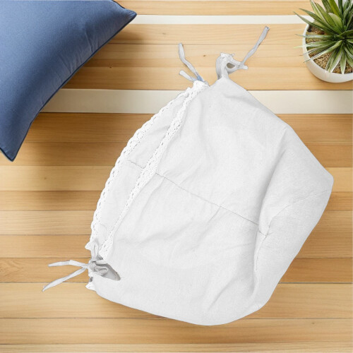 White Laundry Basket Cloth Liner Breathable Replacement 2