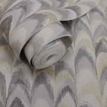 Grey Gold Geometric Wallpaper Textured Metallic Feature Wall