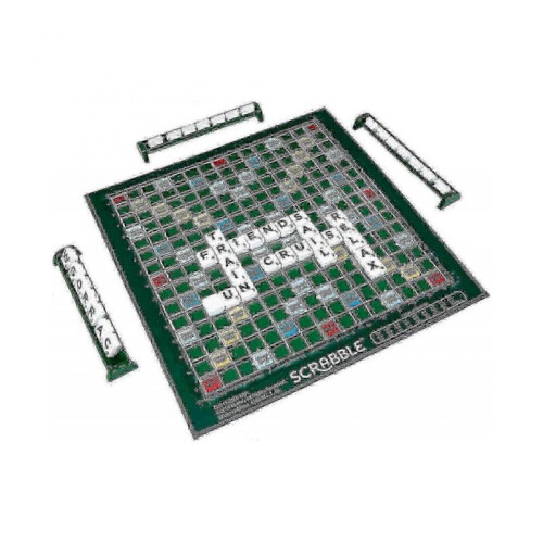 Large Scrabble Game with Rotating Wooden Board 1