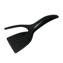 Spatula Egg Spatula Turner: 2 In 1 Tongs Grip & Flip 2 Pack Egg Tongs Silicone Spatula Tong for Egg Pizza Turner