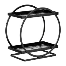Yonrjhukm 2-Tier Bathroom Cosmetics Organizer, Carbon Steel Makeup Shelf Rack Compatible with Bathroom, Kitchen, Dresser, Living Room, Bedroom