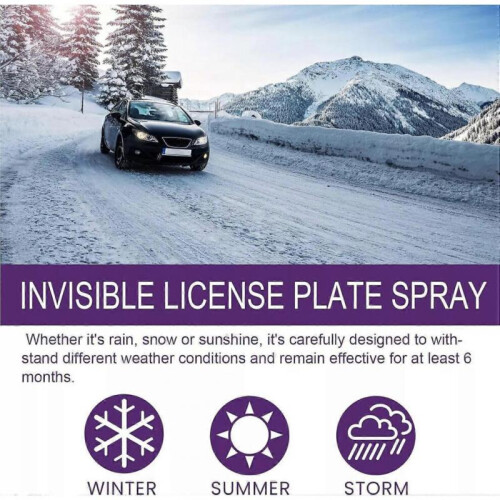 Invisible License Plate Spray, License Plate Reflective Spray 1