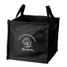 AOTU AT6361 Outdoor Folding Trash Can 27L Large Capacity Sundry Organizer Camping Handheld Storage Box(Black)