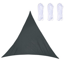Triangular outdoor garden sunshade sail, waterproof and UV-resistant, size: 3x3x3 meters (black).