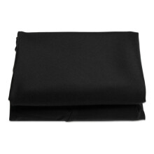 Toile de rechange en polyester pour parasol rond de jardin, diamètre 2 m, 6 baleines (noir)