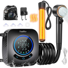 Elektrisches Camping-Duschset, 8000 mAh, wiederaufladbar, mit Smart-Display, für Camping und Wandern
