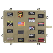 Tablero de almacenamiento de credenciales con velcro KOSIBATE CL-126 con ganchos (Color: Caqui)
