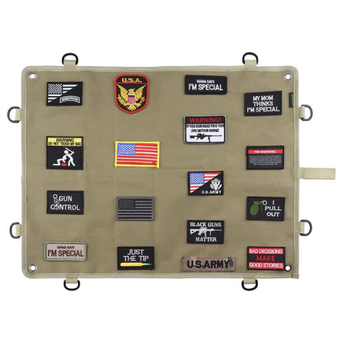 KOSIBATE CL-126 Πλακέτα Αποθήκευσης Σημάτων με Velcro και Γάντζους (Χρώμα: Χακί)