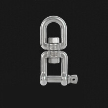 Émerillon à crochet pivotant en forme de 8, en acier inoxydable 304 type M12 OX, rotation à 360.