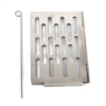 Faltbares Grillnetz aus Edelstahl, tragbar, ideal für Grillabende und Picknicks, Größe: M (22,6 x 15,8 cm)