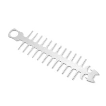 Grillspieß aus Edelstahl 304 in Form eines Fischgrätenmotivs für den Außenbereich (Katzenkopf-Design)