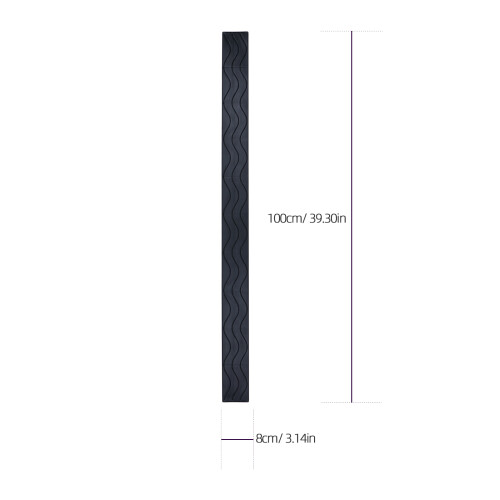 1Pc Plastic Slope Ramp Mat Black ABS Indoor Home Threshold Ramp 1